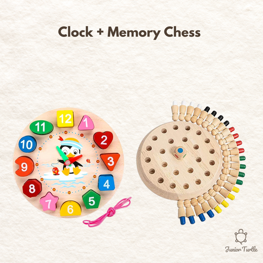 Memory Chess & Clock Combo